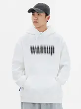 パーカー メンズ レディース 裏起毛 厚手 オーバーサイズ ぼかし ロゴ ストリート 秋冬 ペア 「WASSUP HEODS」