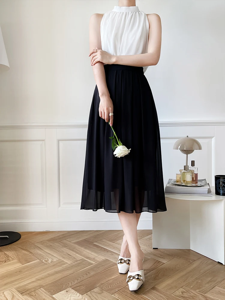 大人可愛い服 40代コーデの秘密はここ！高腰シフォンスカートの実測ガイド