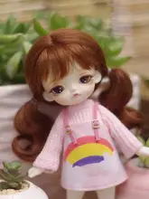 BJDドール用馬毛ウィッグ【双編み・ポニーテール・現品】