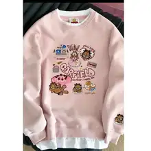 加フィ猫デザインの刺繍入りゆったりスウェット【秋冬用・トレンドスタイル・男女兼用】（セットアップ対応）