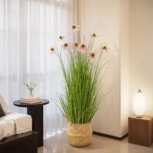 高級感あるインテリア用ひまわりの造花【室内装飾・花瓶付き】