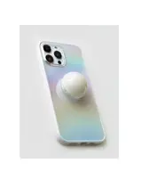 虹色の空間支えボール付きレザー風ケース【衝撃吸収・全包対応・iPhone13 Pro用】