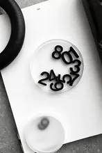 EVA製シンプルアルファベットマグネットドアポスター【クリエイティブインテリア・冷蔵庫用・数字付き】