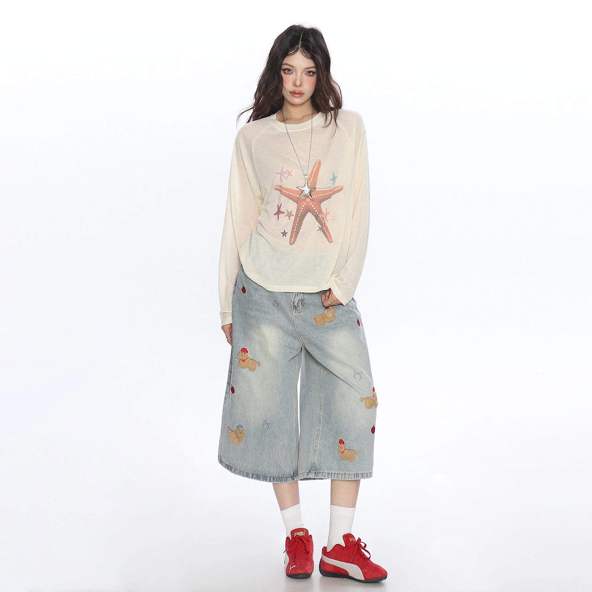 海星プリント薄手長袖Tシャツ：日焼け止め効果と黄ばみ防止の実際