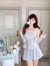 クリーンフィット 無地ハイウエスト プリーツスカート【女性用・多用途・シンプルデザイン】