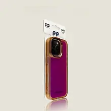 ラメ加工のピンクカラーハードケース【iPhone16シリーズ対応】