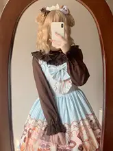 ロリータ風デザイン 長袖シャツ【ドールカラー・春用・個性的】