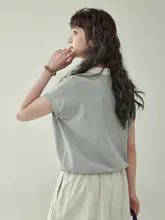 AMUU オリジナル カラーブロックデザイン レディース半袖ニットトップス【夏用・フロントボタン・フィット】