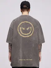 カジュアルなビンテージ洗い加工のコットンTシャツ【ゆったりシルエット・短袖・男性用】