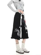 春のカジュアルなデザイン！花柄フリル付き七分丈パンツ【ゆったりとしたシルエット・女性用】（セットアップ対応）