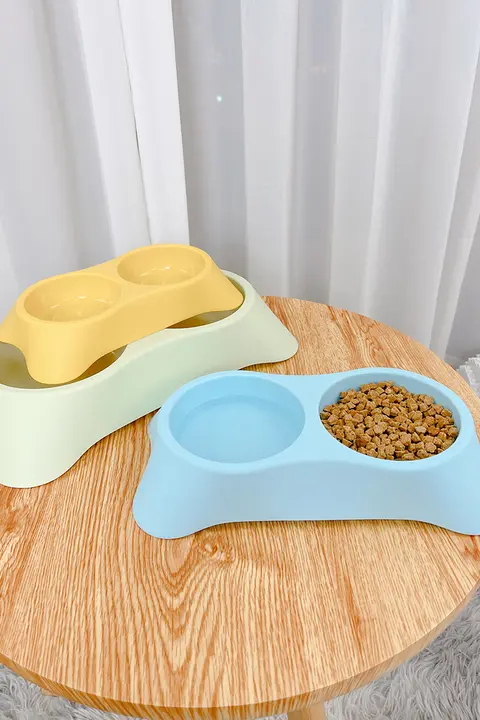犬猫用 飯水兼用 食器【防倒設計・二重ボウルタイプ】