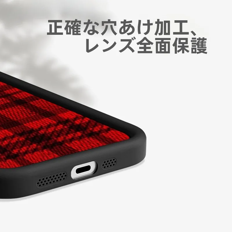 iPhone14 プロ ケース 耐衝撃 最強 おすすめ：クラシックな赤いチェック柄フルカバーの実用性と性能解析