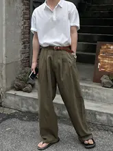 リネン製 メンズ夏用ワイドシルエットスラックス【ゆったりしたストレート・高級感】