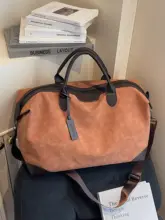 大容量旅行用トートバッグ【男女兼用・スタイリッシュ・レトロデザイン・出張用】
