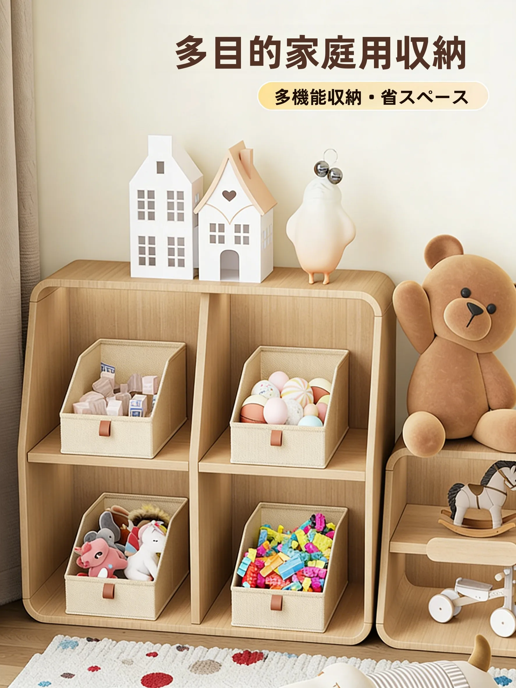 厚手オックスフォード布製収納ボックス：折りたたみ式で細々したものの整理に最適な手作り収納ケース