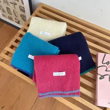 冬季保温キッズスカーフ【男の子用・厚手・ニット・多色展開】