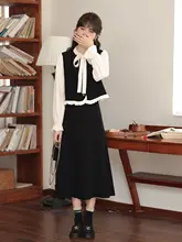 セットアップ 2点セット レディース 水玉柄 トップス スカート 大人可愛い おしゃれ カジュアル 通勤 秋