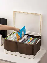 本収納ボックス クリア プラスチック 防塵 蓋付き 家庭用 学生用 本整理