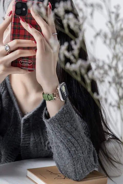 Apple Watch用バンド レディース レザー 夏 上品 キュート 個性的 スポーツ スマートウォッチ ベルト