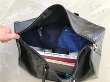 大容量のレザー風手提げ旅行バッグ【フィットネス用・レトロデザイン・女性用】