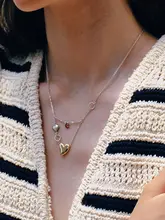 小さなハート型デザインのアクセサリー ネックレス【女性用・洗練されたデザイン・カジュアルに最適】