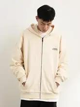 春秋用 ロゴ刺繍入り フード付きゆったりカーディガン【重厚感のあるデザイン】