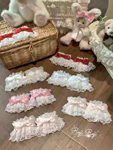 ロリータ風 レース袖のストロベリーエンジェル小物【桜の木の下・リボン付き】