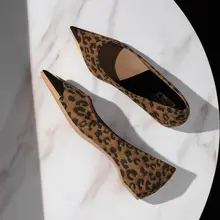 秋季用 ヒョウ柄ポインテッドトゥパンプス【小さめヒール・シンプルデザイン】