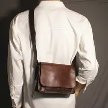 ショルダーバッグ レトロ レザー 小型 カジュアル メンズ 
