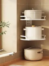 省スペース対応！調整可能な壁掛け鍋収納ラック【多層式・角型・キッチン用】