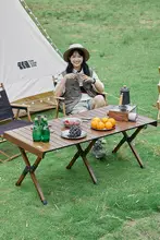 折りたたみアルミ合金テーブル【アウトドア・ピクニックテーブルチェア・キャンプ用品】（セットアップ対応）
