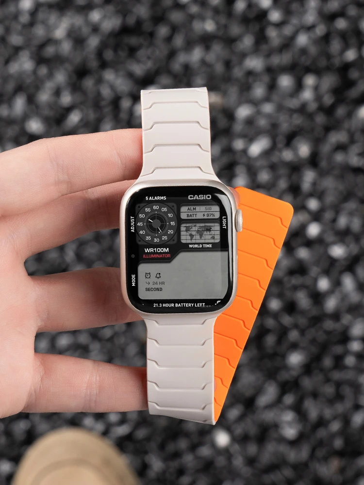 Apple Watch用 磁吸シリコンバンド：通気性とデザインの最適化