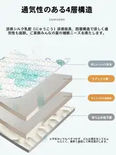 夏用冷感マット【乳ひのき素材・ベッドスカート付き・極上の柔らかさ】（セットアップ対応）