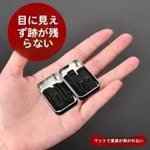 ミニサイズ黒マットスクエアヘアクリップ【傷がつきにくい・無痕・細い髪用】