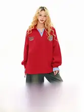 アメリカンレトロ風のポロシャツデザイン・ユニセックスカジュアルトレーナー【フィット・学院風スタイル・通勤用】（セットアップ対応）