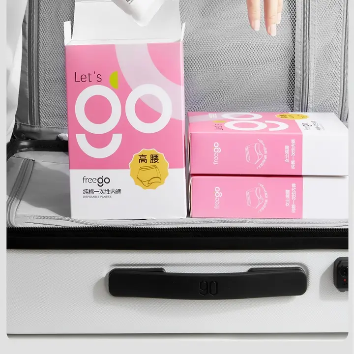 FREEGO 使い捨て綿製高腰パンティ【無菌・産後用・洗濯不要・携帯用・出張対応】