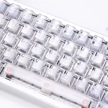 キーキャップ 機械式キーボード用 PC フロストクリア ホワイト バックライト透過 Cherryプロファイル対応 「Chosfox」