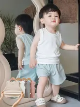 子供用 夏用タンクトップ【男女兼用・アイスシルク・無地・スリーブレス・薄手】