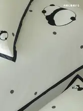 パンダデザインの4点セットベッドリネン【綿100%・刺繍・カートゥーンスタイル】