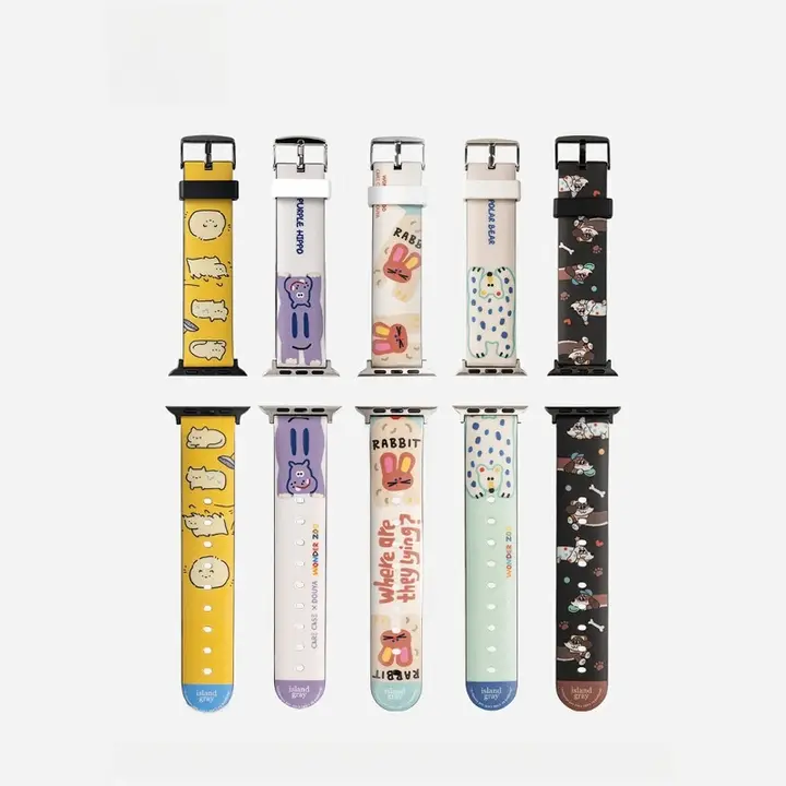 CARECASE かわいい動物園デザインのApple Watchバンド【41/45mm対応・iwatch8/7/se/1/2/3/4/5/6適用】