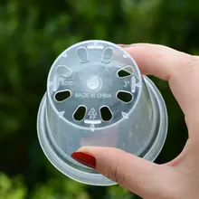 透明プラスチック製 ミニ育苗ポット【通気性・厚手・ラン用】