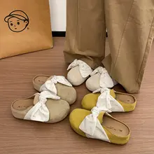 リボン付きの厚底サンダル【オープントゥ・女性用・夏用】