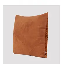 モダンでシンプルなデザイン！オレンジ・キャラメル色のコーデュロイクッション【スクエア・腰枕】