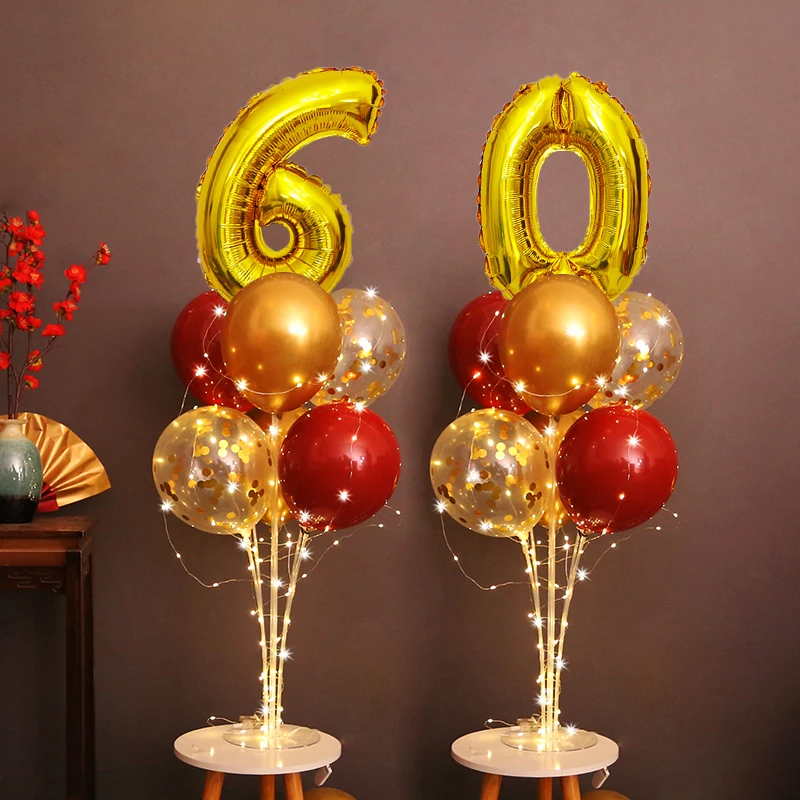 六十歳の誕生日にぴったり！立柱デザインの喜慶バルーンセット
