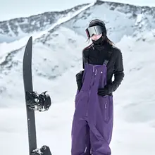 AWKA 防風・防水仕様のスノーボード用サロペットパンツ【冬季保温・男女兼用】（セットアップ対応）
