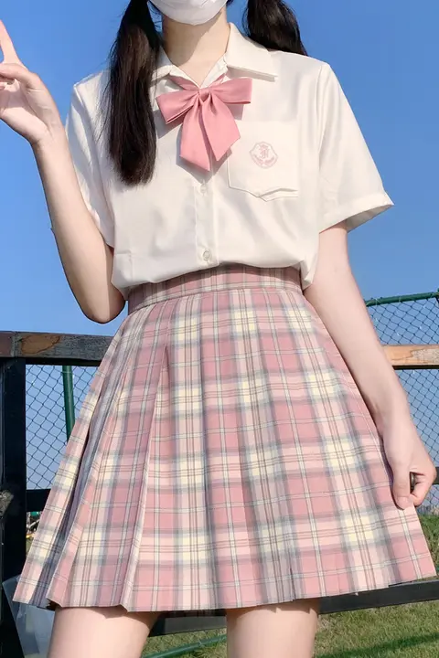 オリジナルJK制服ブラウス【リボン付き・春用・カジュアル】（セットアップ対応）