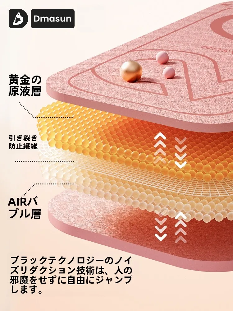 女性用ジャンプロープ用防音エクササイズマット：滑り止め・厚手・耐摩耗性を備えた多目的マット