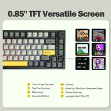 Bluetoothワイヤレスキーボード【75%ガスケットマウント・コンパクトデザイン・快適タイピング】