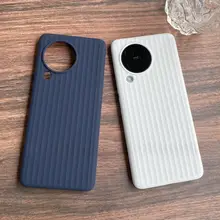 小米Civiシリーズ用スマートフォンケース【ストライプ・波紋模様・液体シリコン・ファッションデザイン】