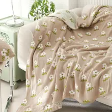 花柄ブランケット リビングルーム 寝室 ソファ エアコン お昼寝用 ふわふわ素材
